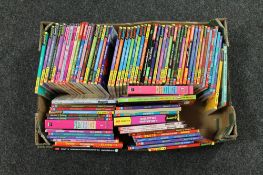 A box of Goosebumps paperback books