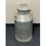 A 20th century aluminium milk churn