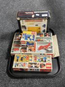 A tray of vintage Meccano electric control set, two boxed Lego vintage sets : basic set 033 and 200,