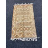 A Kashmiri silk chain-stitch rug,