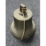 A cast bronze bell with G.R. cypher (a/f) CONDITION REPORT: Diameter 25cm.