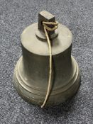 A cast bronze bell with G.R. cypher (a/f) CONDITION REPORT: Diameter 25cm.