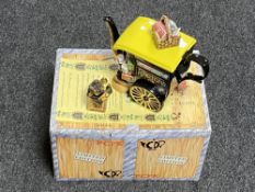 A boxed Ringtons limited edition tea merchant's teapot with sugar basin,