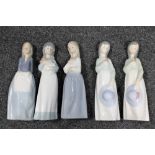 Five Nao figures of girls