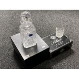 A box of Stewart Crystal whisky decanter,