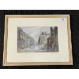 Keith Proctor : Grainger Street, Newcastle upon Tyne, pastel drawing, signed in pencil, dated 1990,