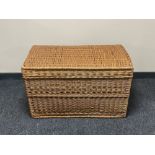 A wicker hamper