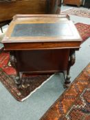 A Victorian mahogany Davenport,