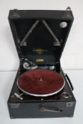 An early 20th century Columbia table top gramophone