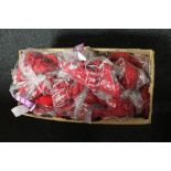 A box of Phaze red micro fibre crop tops