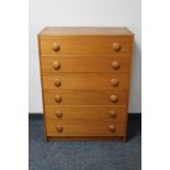 A mid 20th century teak six drawer chest CONDITION REPORT: 75cm wide by 43cm deep