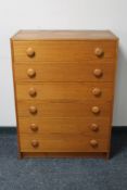 A mid 20th century teak six drawer chest CONDITION REPORT: 75cm wide by 43cm deep