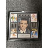 A framed James Bond Sean Connery limited edition film cell montage,