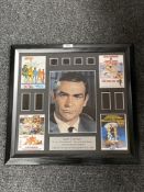 A framed James Bond Sean Connery limited edition film cell montage,