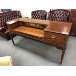 A Regency mahogany square piano case converted to a sideboard