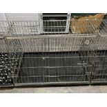 A metal dog cage