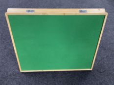 A pine A-frame with baize top