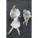 Three Nao figures of ballerinas (a/f)