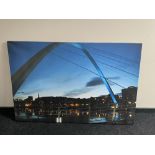 A unframed limited edition wall canvas depicting The Millennium Bridge