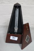 A German mahogany cased metronome