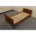 A 3' mid 20th century Danish teak bed frame