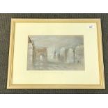 Keith Proctor : Central Station, Neville Street, Newcastle upon Tyne, pastel drawing,