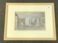 Keith Proctor : Central Station, Neville Street, Newcastle upon Tyne, pastel drawing,