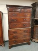 A George III mahogany chest on chest, width 108 cm,