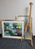 An artist's easel,