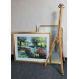 An artist's easel,