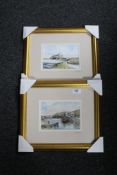 After Tom MacDonald : A pair of colour reproductions, signed in pencil, 13 cm x 17 cm,