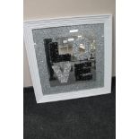 A contemporary framed 'Love' mirror