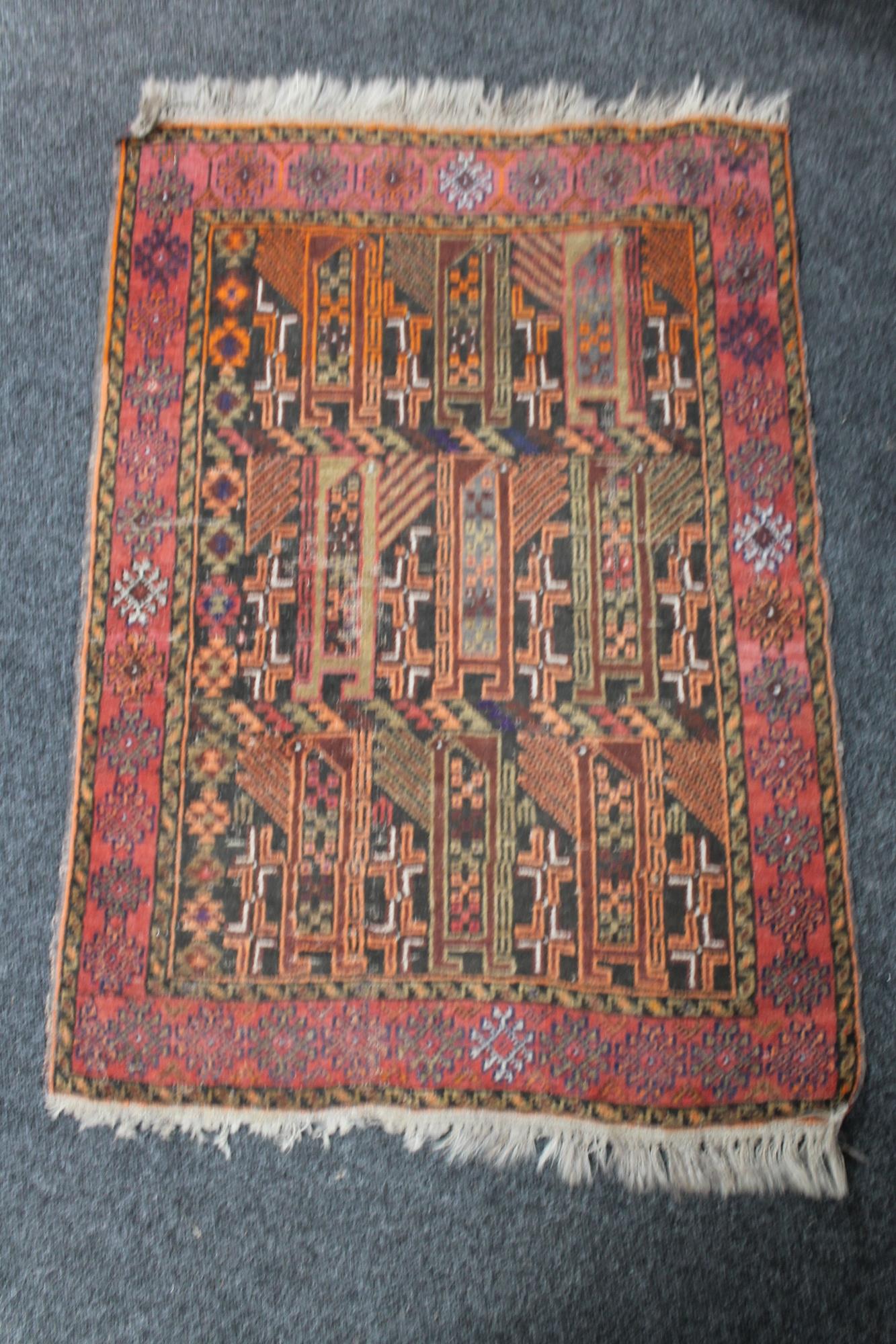 An Afghan rug,