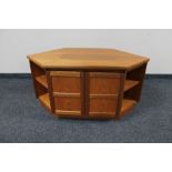 A Parker Knoll teak corner TV stand