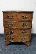 A 20th century mahogany Georgian style bedside chest