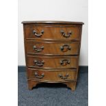 A 20th century mahogany Georgian style bedside chest