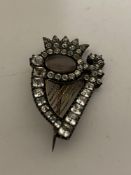 A good quality Victorian gold and silver wired memorium brooch