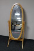 A pine cheval mirror