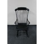An early 20th century painted rocking chair