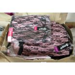 A quantity of Phaze candy zip mini skirts