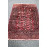 A fringed Afghan Tekke rug,