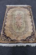 An eastern fringed rug,