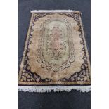 An eastern fringed rug,