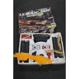 A boxed Scalextric Le Mans race set