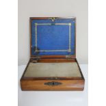 An Edwardian mahogany travelling writing box