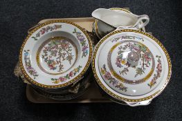 A twenty-eight piece Washington Indian tree patterned dinner service