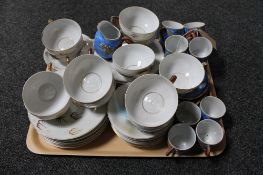 A tray of Japanese eggshell china