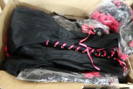 A quantity of Phaze rose Basque dresses