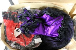 A quantity of Phaze satin bodice dresses