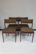 Four mid 20th century Danish dining chairs